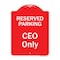 Signmission Reserved Parking Ceo Only Heavy-Gauge Aluminum Architectural Sign, 24" x 18", RW-1824-9906 A-DES-RW-1824-9906 - alternate 1